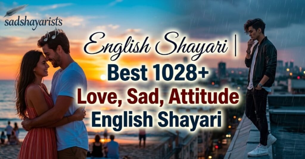 English Shayari | Best 1028+ Love, Sad, Attitude English Shayari