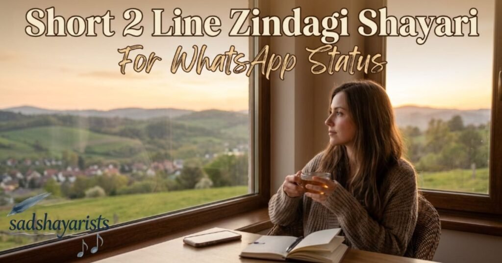 Short 2 Line Zindagi Shayari For WhatsApp Status